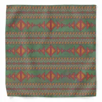 Southwest Sagebrush Green Geometric Design Bandana