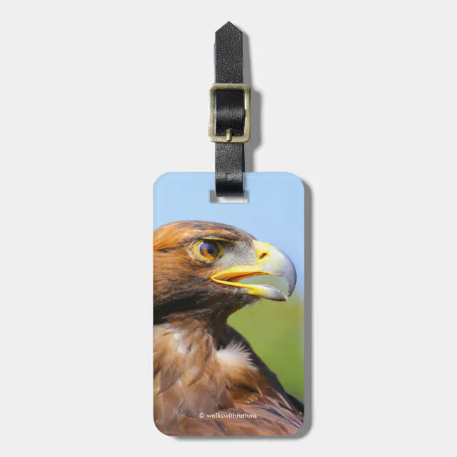 Vision of a Beautiful Young Golden Eagle Luggage Tag