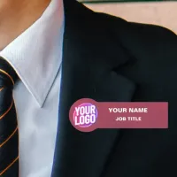 Corporate Elegance: Maroon Magnetic Pin Name Tag