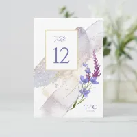 Wildflower Wedding Watercolor Table No. Peri ID954 Invitation