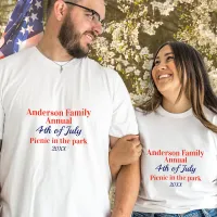 Family Reunion Fourth of July Red White Blue T-Shirt