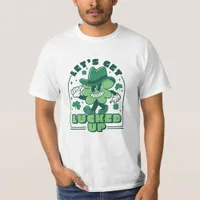 St. Patricks Funny Shamrock Let's Get Lucked Up T- T-Shirt