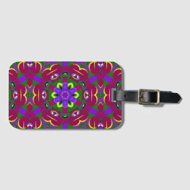 Cœurs kaléidoscope - Hearts painting kaleidoscope  Luggage Tag