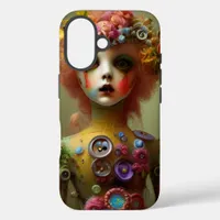 Creepy Doll with Buttons Halloween iPhone 16 Case