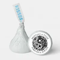 Black and White Floral Yin Yang Wedding Hershey&#174;'s Kisses&#174;