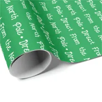 Playful White Editable Message on Bright Green Wrapping Paper