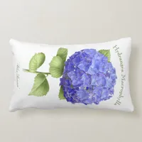 Blue Hydrangea Lumbar Pillow