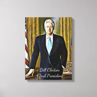 Bill Clinton 42nd President Keepsake Canvas Art