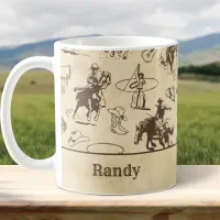 Personalized Western Rodeo Cowboy Coffee Mug