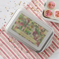 Paint Splatter Autumn Color Leaves Abstract Name Cake Pan