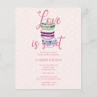 BUDGET Love Is Sweet Pink Bridal Shower Invite