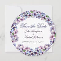 Romantic and Poetic Pastel Lilac Watercolor Save The Date