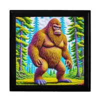 Hairy Bigfoot Walking through the Woods Gift Box