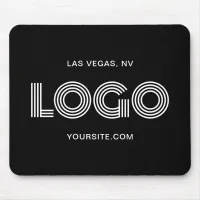 Black and White Modern Logo Mouse Pad