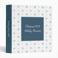 Christmas snowflake two side pattern 3 ring binder