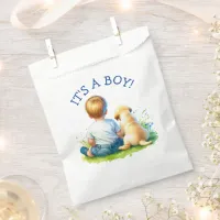 It's a Boy | A Baby and his Dog Baby Shower Favor Bag