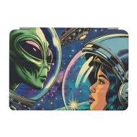 Woman Astronaut Meets Extraterrestrial Alien  iPad Mini Cover