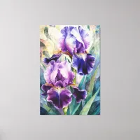 *~* Pastels Flower Artsy Iris Painting AP84 Canvas Print