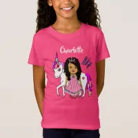 Pretty Princess and Unicorn Personalized Shirt