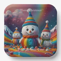 A Merry Festive Christmas Holiday  Paper Plates