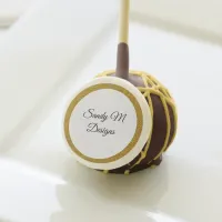 Personalize Gold Glitter Frame Image Your Name Cake Pops