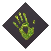 Glowing Ghoul Handprint Graduation Cap Topper