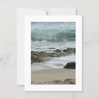 Beach Photography Rolling Wave Rocks Postcard