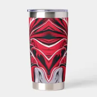 Bold Red, Black & White Marble | Insulated Tumbler