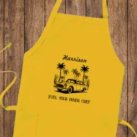 Personalized Retro Car Fuel Your Inner Chef Long Apron