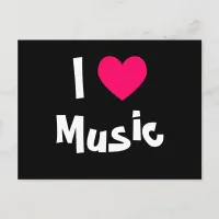 I Love Music Postcard