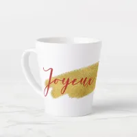 Modern Gold Foil Joyeux Noel Christmas Latte Mug