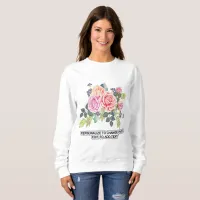 Custom Personalize Photo Artwork Quote Women's Sweatshirt