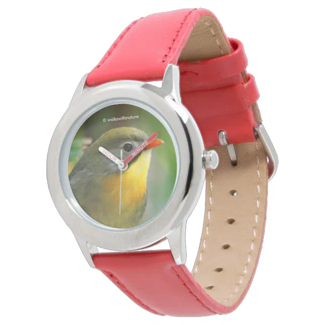 Colorful Leiothrix Pekin Robin Songbird Watch