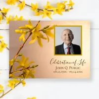 Yellow Spring Forsythia Flower Celebration of Life Invitation