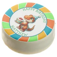 Dinosaur themed Kid's Birthday Party Personalized Chocolate Covered Oreo