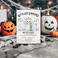 Halloween "Let's Go Ghouls" Bachelorette Party  Invitation