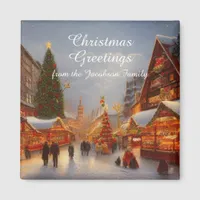 German Style Christmas Market Greetings Kitsch Magnet