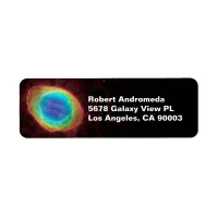 Ring Nebula or NGC 6720 True Shape,  ZGOA, Address Label