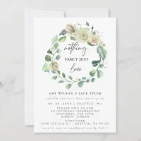 Nothing Fancy Just Love Wedding Announcement