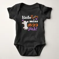 little miss boo yah cute halloween baby bodysuit