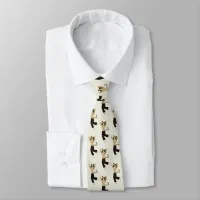 Dancing cat person with cats head vets tie animal