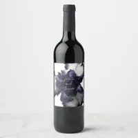 Dark Purple Minimalist Radiant Diaphanous  Modern  Wine Label