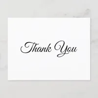 Elegant Script 50th Birthday Thank You Postcard