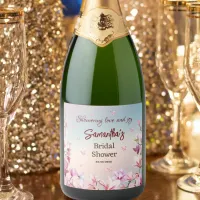 Blossoming Romance - Bridal Shower Sparkling Wine Label