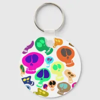 Groovy Skulls Keychain