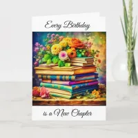 Every Birthday is a New Chapter | Vintage Books Card