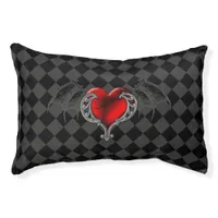 Goth Heart with Bat Wings Small Dog Bed