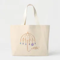 Tote Bag - Wire Umbrella and Initials