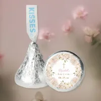 Elegant Pink Boho Floral Baptism  Hershey&#174;'s Kisses&#174;