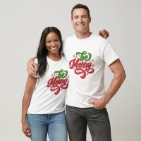 Be Merry Retro Groovy Christmas Holidays Tri-Blend Shirt